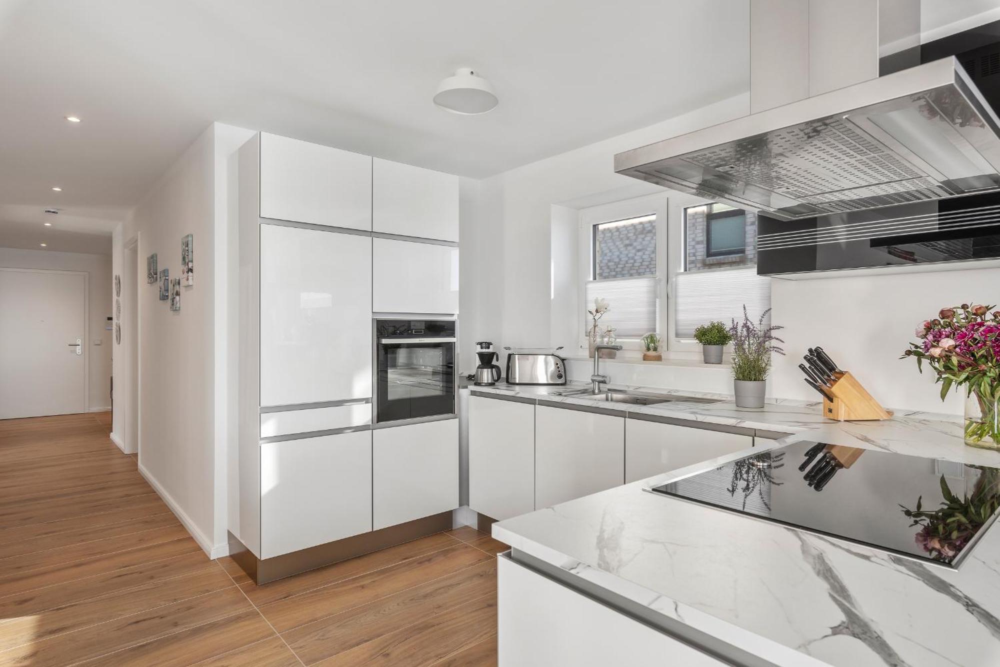 Horizont- direkt am Wasser, Hafenblick, Fahrstuhl, Sauna, ueberdachter Balkon Olpenitz Exterior foto